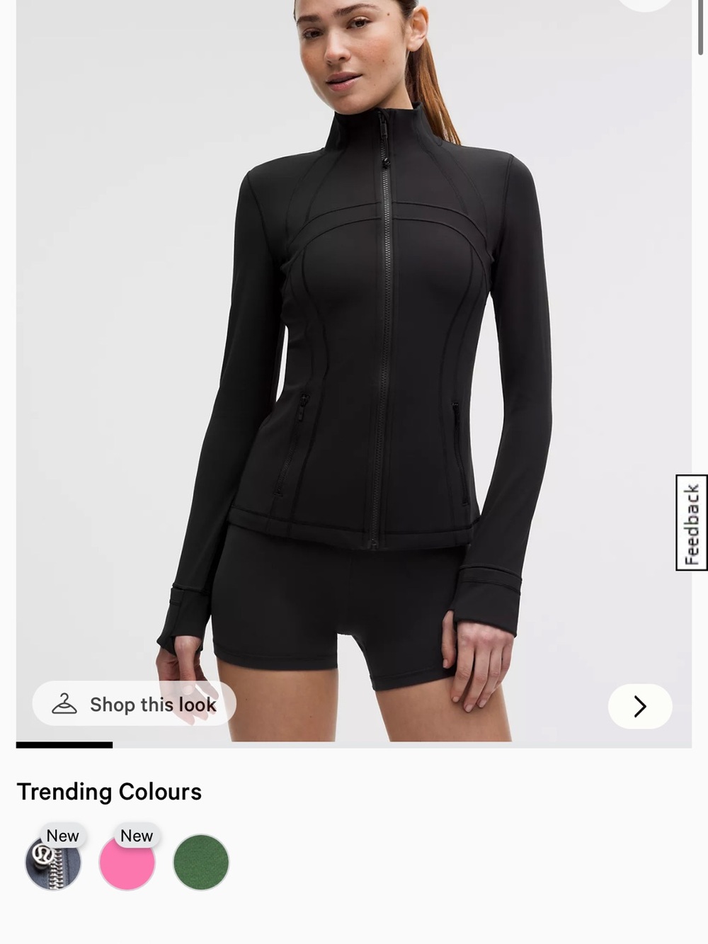 lululemon athletica Black Quarter-Zip Sweater